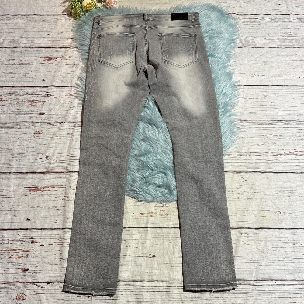 Focus Jeans Grey Distressed Jeans sz 34X34 - Picture 8 of 8